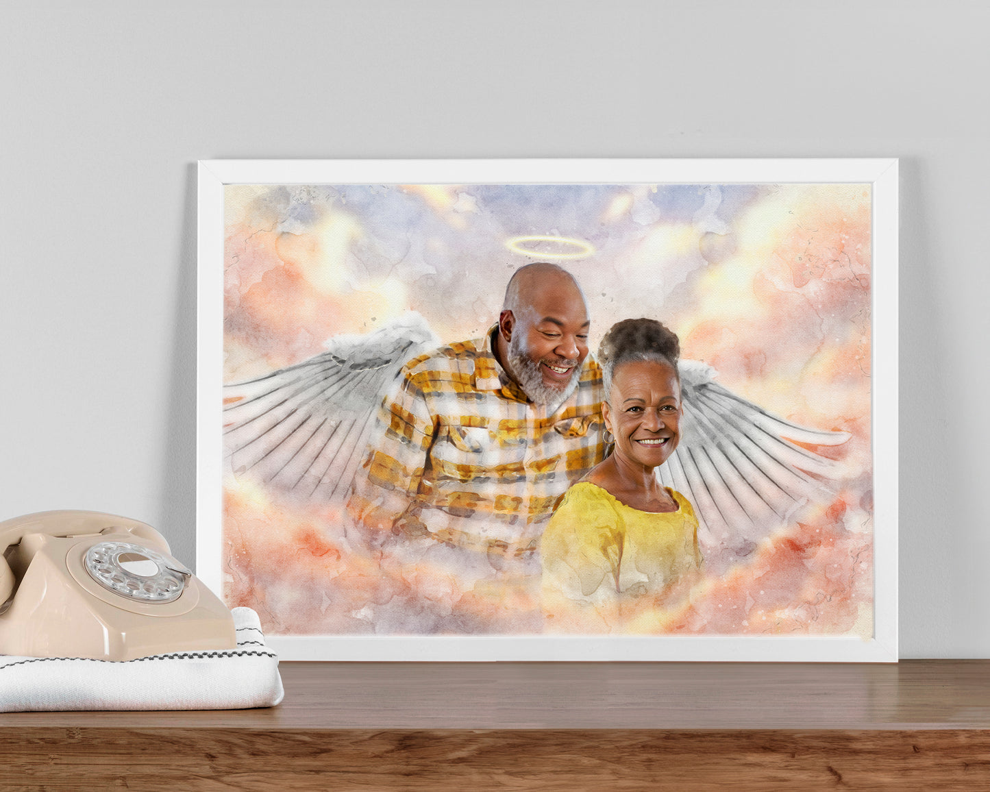 Watercolor Style Photo Merge Design - Heaven Background