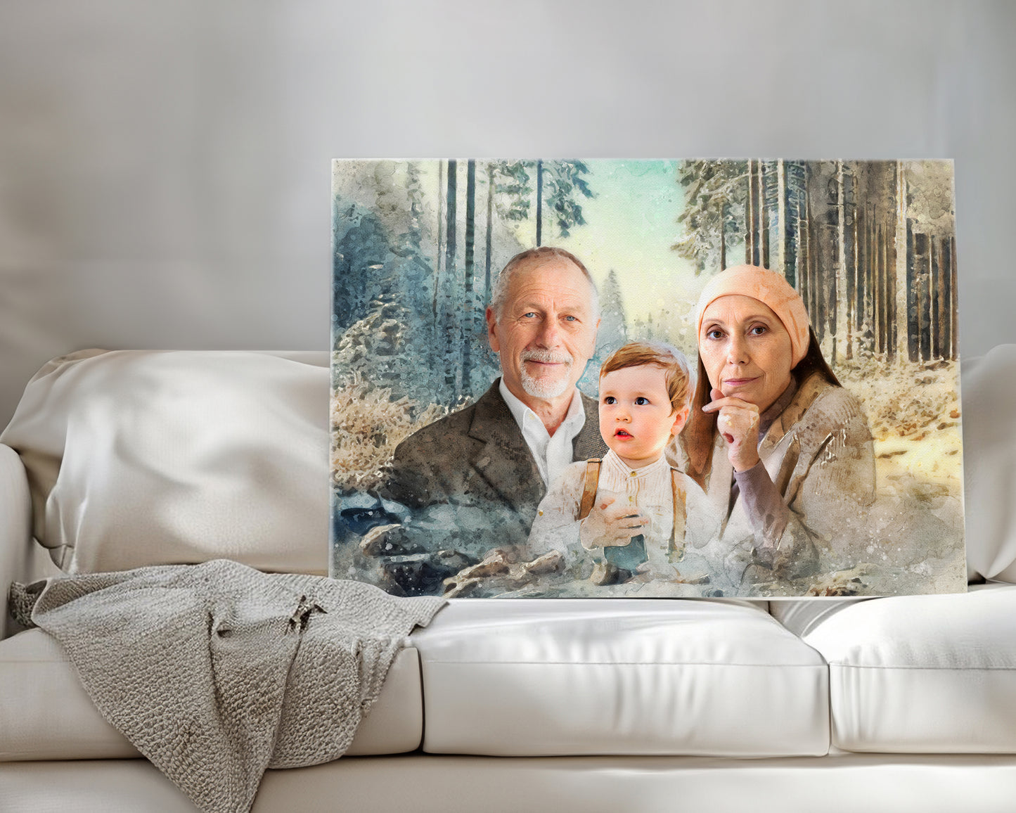 GrandParents and GrandChild Photo Merge Design