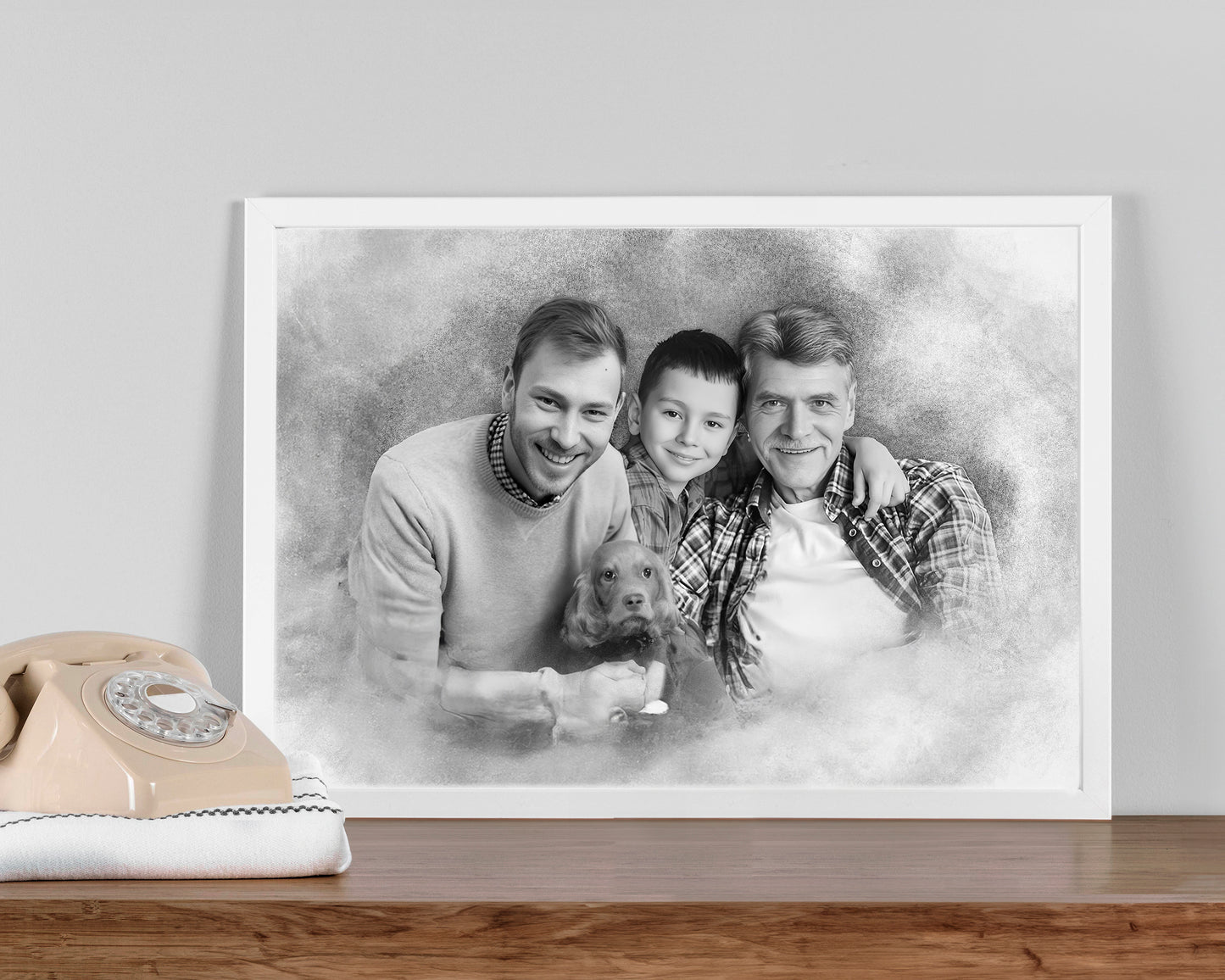 Sketch Style Photo Merge Design - Black & White